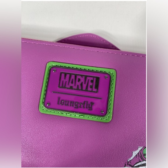 ❌SALE❌Loungefly Marvel Green Goblin Zip Around Full Size Wallet Exclusive NWT - Picture 4 of 6